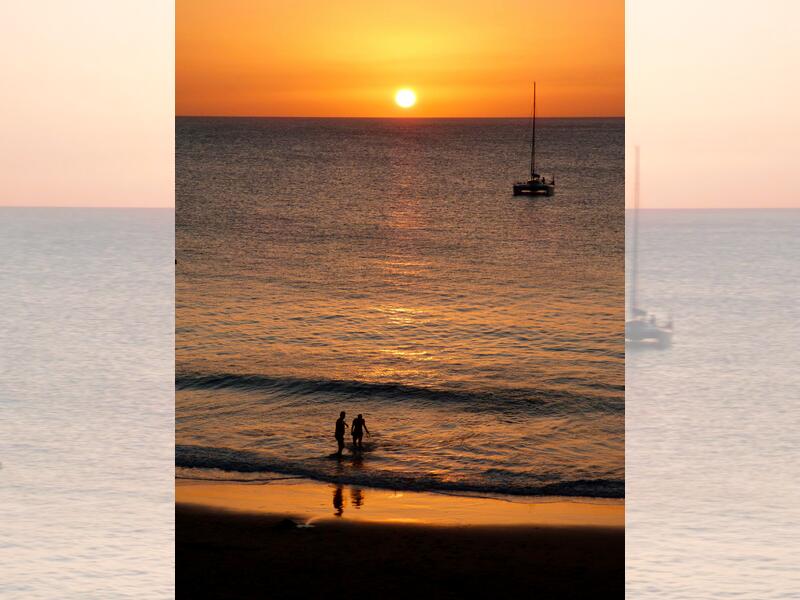 Spaziergang am Strand Puerto Sardina del Norte